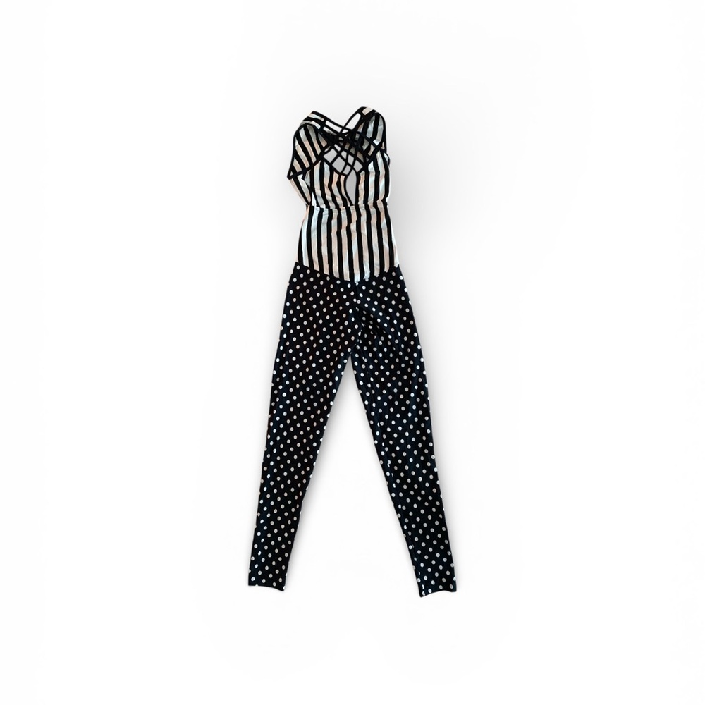 Striped and Polka Dot Jumpsuit